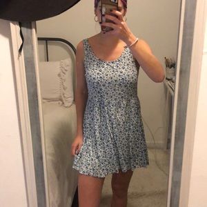 Blue Floral Printed Sundress